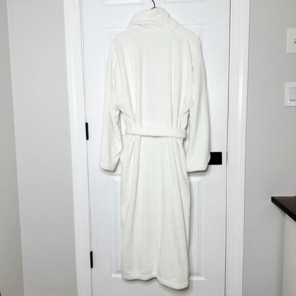 Restoration Hardware L/XL Unisex White Terrycloth Belted Robe - Picture 3 of 5